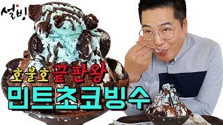 설빙 민트초코빙수 호불호끝판왕 민트초코 배달의민족 콜라보맛상무 리뷰 [upl. by Pricilla]