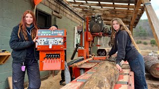 Custom Milling Oak and Cherry on a Woodmizer LT40 [upl. by George]