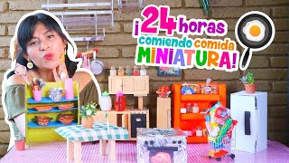 24 HORAS comiendo COMIDA MINIATURA 🥪En COCINITA ¡SI FUNCIONA 🦐 Conny Merlin [upl. by Eiderf111]