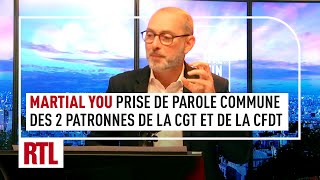 Martial You  la prise de parole commune des 2 patronnes de la CGT et de la CFDT un événement majeur [upl. by Adnohsal]