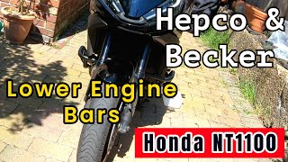 Honda NT1100  Hepco amp Becker Lower Engine Bars [upl. by Ahtennek887]