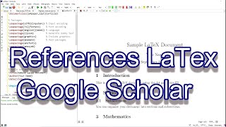 How To LaTeX References and citation with Google Scholar BibTex bib bibliographystyle [upl. by Catharine944]