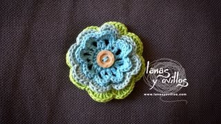 Tutorial Flor Crochet o Ganchillo Paso A Paso en Español [upl. by Otha967]