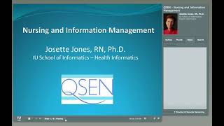 QSEN Module 7 Nursing Nursing Information Management and Nursing Informatics  Part 1 [upl. by Foote526]