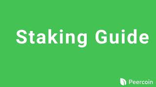 Peercoin Staking Tutorial  Earn 35 Staking your PPC [upl. by Ahseuqal]