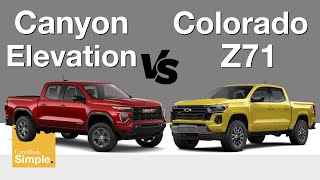 2023 Chevy Colorado Z71 vs GMC Canyon Elevation  Feature amp Pricing Breakdown [upl. by Calvina356]