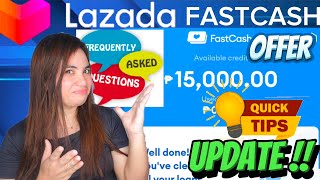 LAZADA FASTCASH LOAN OFFER UPDATE  TIPS amp FAQS BEWARE [upl. by Lala]