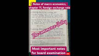 Notes of Macroeconomics chapter 11 foreign exchange rate of Class 12 CBC boardviralshorts [upl. by Neelyt]