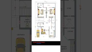 30 by 50 house Design 3 bedroom  1500 sq ft house plan  housedesign homedesign floorplan [upl. by Benedict184]