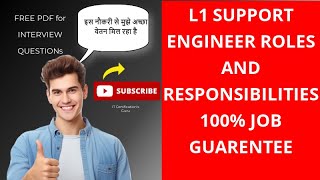 L1 Support Engineer Roles and Responsibilities  L1 Support Engineer Kya karta hai support [upl. by Aicilyt]