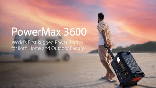 OSCAL PowerMax 3600 Worlds First Rugged Power Station for Both Home and Outdoor Backup [upl. by Ynahteb]