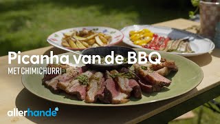 Picanha van de BBQ met chimichurri  Hugo op hete kolen  Allerhande [upl. by Hatokad]