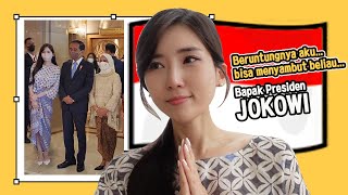 Cewek Korea nangis terharu bertemu Presiden RI [upl. by Otir]