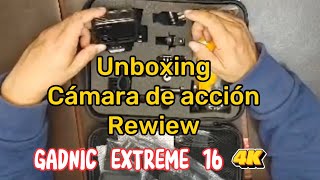 CAMARA GADNIC EXTREME 16 4k no la compres sin antes ver este vídeo rewiew unboxing camara [upl. by Aldus]