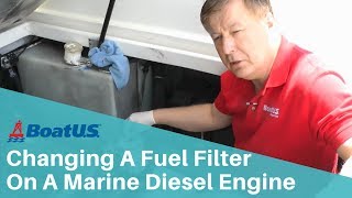 How To Change A Fuel Filter On A Marine Diesel Engine  BoatUS [upl. by Kelvin]