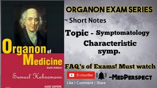 Characteristic symptoms  Symptomatology  Organon [upl. by Guenevere]