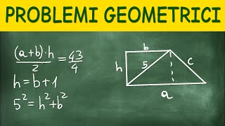 2 Esercizi Svolti su Problemi Geometrici sulle Equazioni di Secondo Grado [upl. by Mcculloch273]