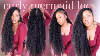 Curly Mermaid Locs  Updated Instal Method ft bulk human hair from Ywigs [upl. by Alletneuq]