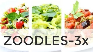 Zoodle Recipes 3 Ways  Clean amp Delicious [upl. by Crabb]