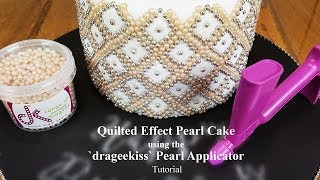 Quilted Effect Pearl Cake Using the drageekiss Pearl Applicator [upl. by Aborn82]