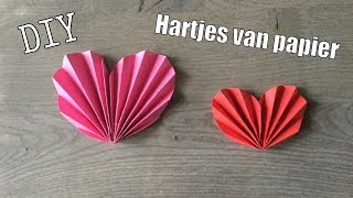 ♡ DIY HARTJES KNUTSELEN MET PAPIER ♡ VALENTIJN IDEE ♡ CRAFT EASY PAPER HEART [upl. by Kcirded461]