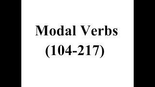 İngilis dili Toplu 1 Modal Verbs 104217 tests [upl. by Eseret]