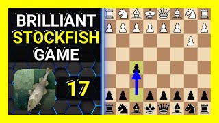 Brilliant Stockfish 17 Chess Game NimzoLarsen Attack Dutch Variation [upl. by Einnok]