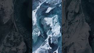 Abstract Aerial Video of Glacial River in Winter ❄️ shorts [upl. by Ynove781]