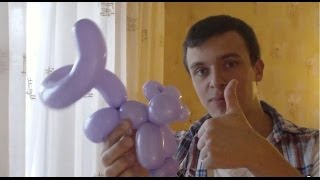 Обезьянка из шаров Забавная обезьянка из одного шарика Balloon Monkey Легков [upl. by Bonny595]