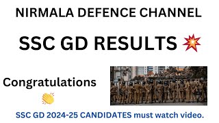 SSC GD 2024 RESULTS💥CAPF CONSTABLE RESULTS DATEcisfcrpfbsfitbpssbtelugupolicessc [upl. by Quince]