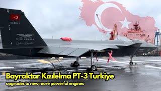 CRAZY Turkey Bayraktar Kızılelma PT3 Unmanned Fighter Jet UPGRADE to New More Powerful Engines [upl. by Anevad481]