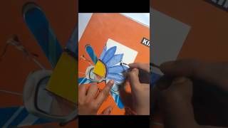 Red bug blue sunflower redbugblue sunflowers painting trending feel drawing999 [upl. by Rosalia181]