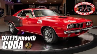 1971 Plymouth Cuda For Sale Vanguard Motor Sales 5875 [upl. by Ellezig112]