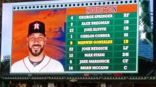 Astros starting lineup tonight [upl. by Litt]