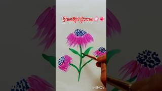 Very easy flowers painting🌸🌸🎨artyoutubeshorts acrylicpainting Monjusrisart123 [upl. by Aikimat620]