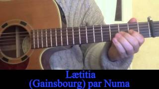 Elaeudanla Teïtéïa Laetitia Serge Gainsbourg reprise à la guitare 1963 [upl. by Ronal206]