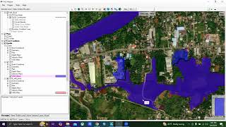 Development of a simple HEC 2D model part 06 of 07  Modeling a Flood Bund [upl. by Ecallaw]