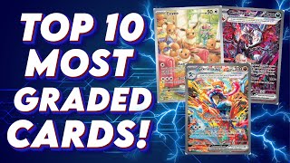 Top 10 Most Graded Pokemon Cards Of 2024 [upl. by Notsej843]