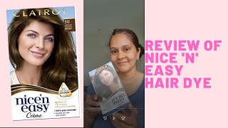 Hair Dye 5G Medium Golden Brown Nice n Easy Review [upl. by Bocoj]