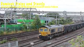 GBRf Class 66 No 66745 at Finedon Road Industrial Estate 6th July 2024 [upl. by Inalaeham742]