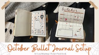 October 2024 Bullet Journal Setup  Pocket Bullet Journal  A6 Leuchtturm1917 [upl. by Ardnnaed100]