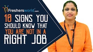 10 Signs you should know that you are not in a Right job  Career Guidance video [upl. by Anees]