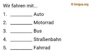 A1 A2 B1 B2 Übung Deutsch Grammatik Bausteine  er fährt mit  fahren mit Artikel Dativ [upl. by Erleena]