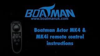 Boatman Actor MK4 amp MK4i compass remote control instructions [upl. by Sirraf]