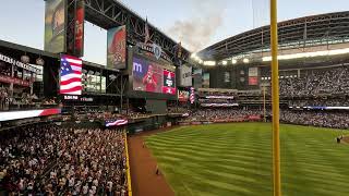 Arizona Diamondbacks vs LA dodgers national anthem and flyover [upl. by Haodnanehs]