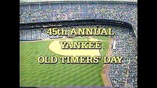 45th Yankee Old Timers Game 1991 [upl. by Bonner]