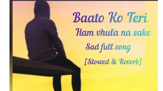 Baato Ko Teri hum bhula na sake Sad song Slowed ampReverb [upl. by Muraida]