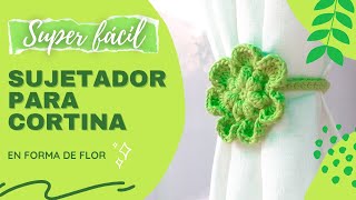 CÓMO HACER SUJETADOR PARA CORTINA EN FORMA DE FLOR MUY BONITO EXPLICADO PASO A PASO [upl. by Drofniw]