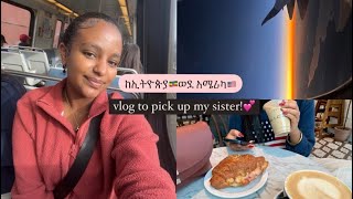 እሁድ Vlog Café shop airport taking the metro [upl. by Ynaffat]