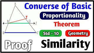 Converse of Basic proportionality theorem  converse of BPT  Std 10th Geometry  similarity [upl. by Crescantia415]